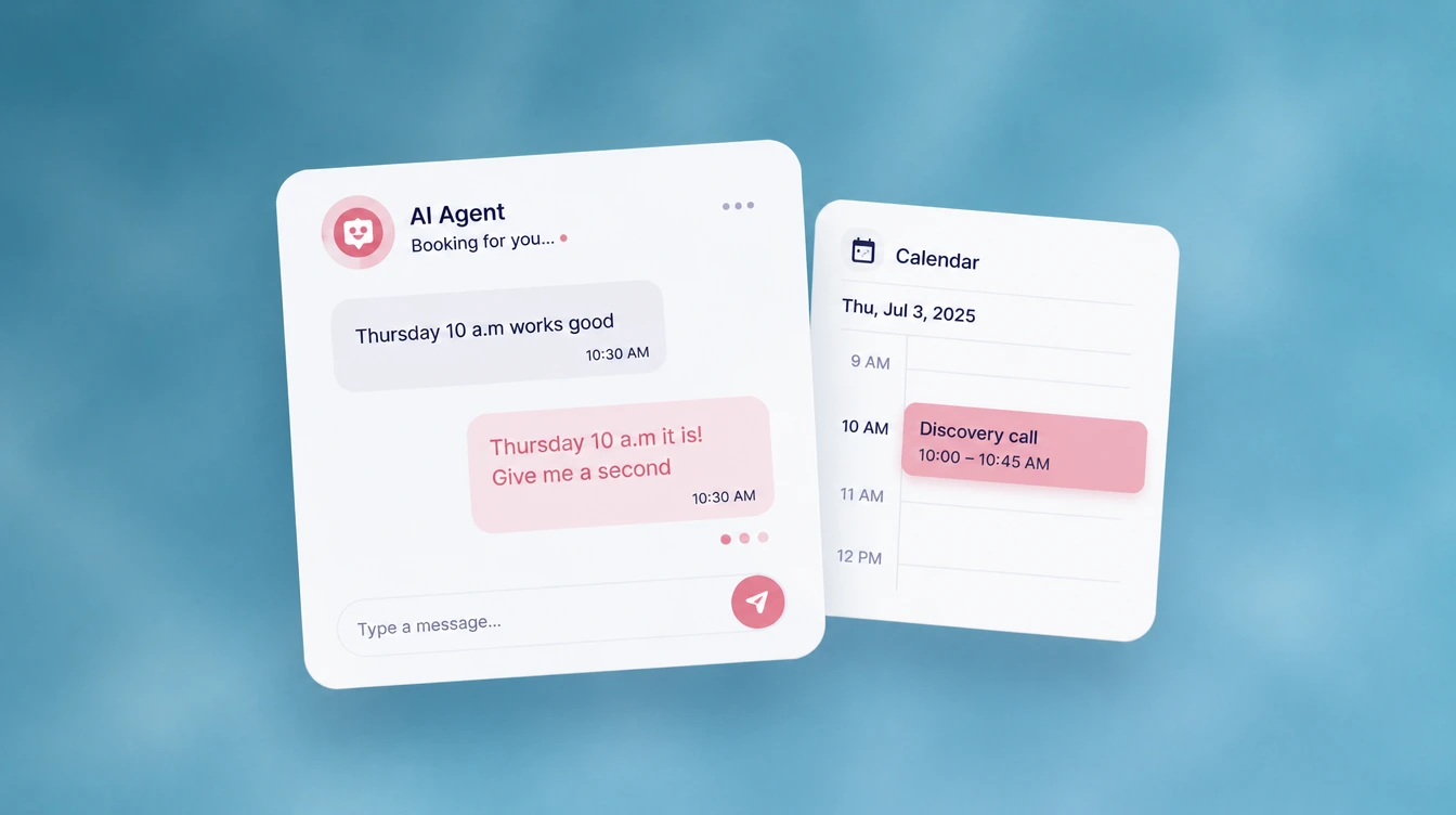 An AI agent booking an appointment directly into a calendar