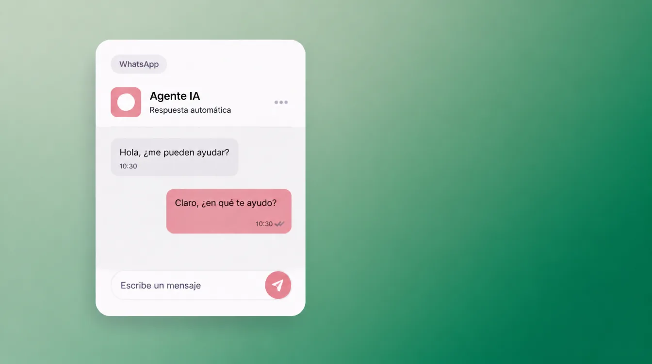 Conversación de WhatsApp respondida de forma automática por un sistema